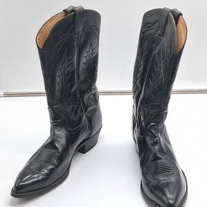 Tony Lama 2995 Black Western Boots Men 13 Women 14.5 Cowboy